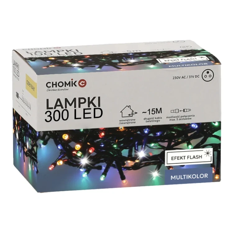 Lampki choinkowe LED - z efektem FLESH wzór 8