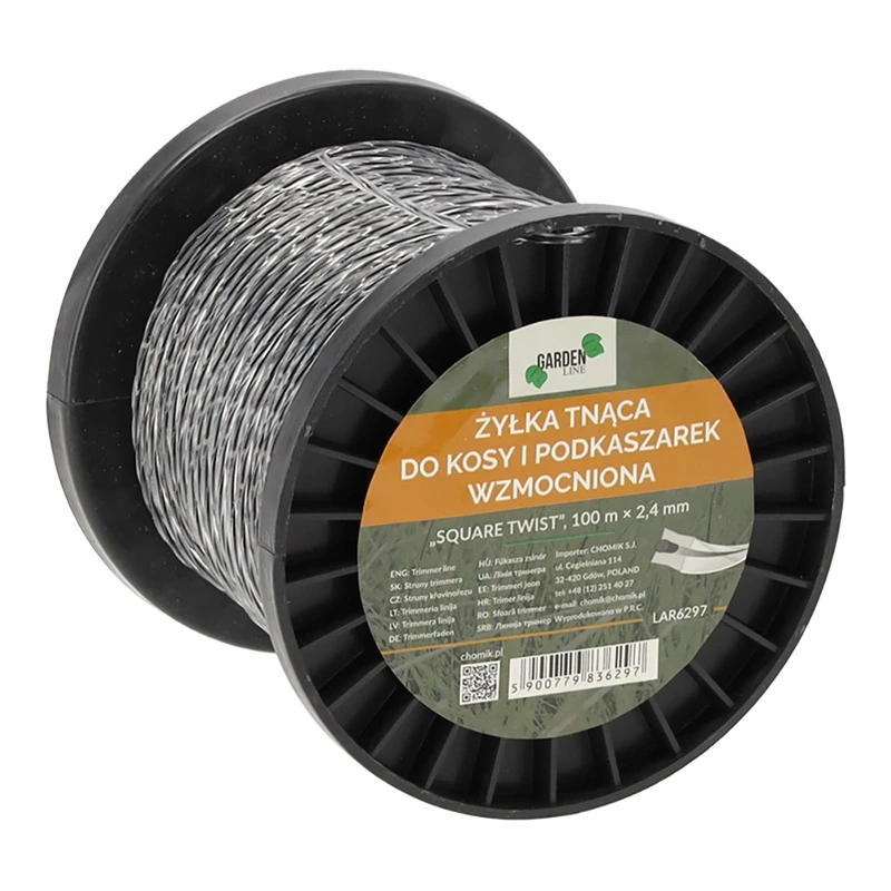 Wzmacniana żyłka do podkaszarek - 100 m x 2,4 mm