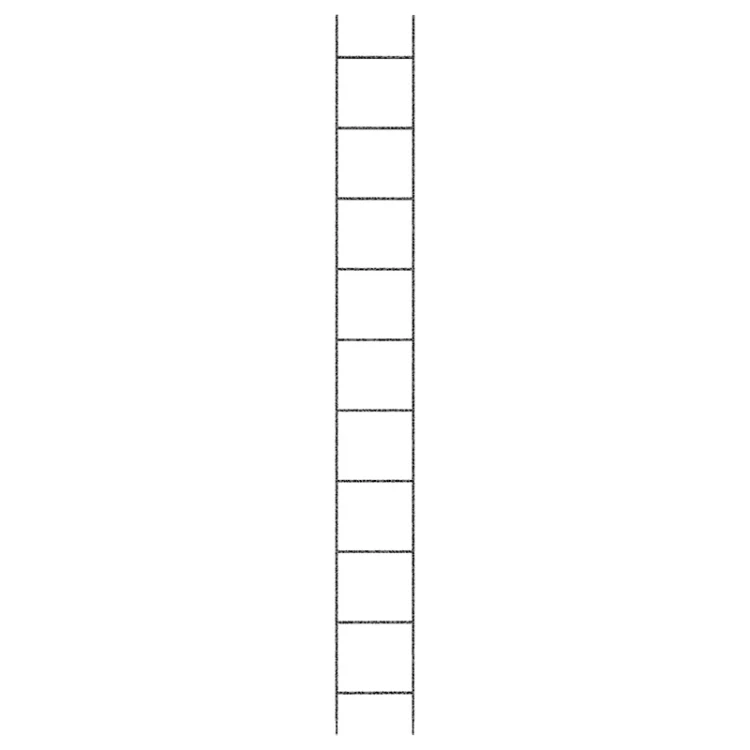Modułowa drabinka ogrodowa do roślin pnących - 150 cm