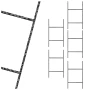 Modułowa drabinka ogrodowa do roślin pnących - 150 cm