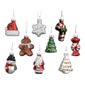 Szklane kształtki choinkowe kpl. 9 szt.