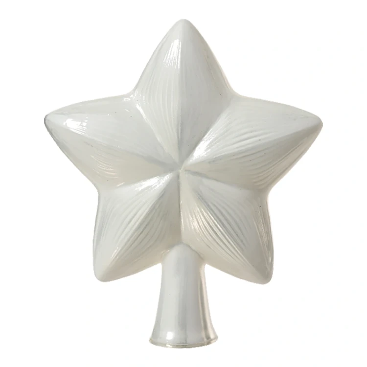 Gwiazda - szklany szpic choinkowy 17 cm wzór 11