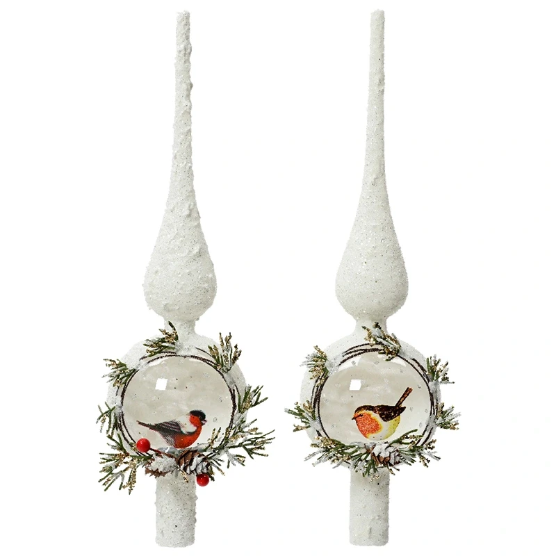 Szklany szpic choinkowy 31 cm