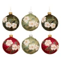 Szklane zestaw dekorowanych bombek