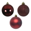 Czerwone plastikowe bombki choinkowe 34 szt. 8 cm