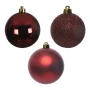 Czerwone plastikowe bombki choinkowe 34 szt. 8 cm