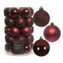 Czerwone plastikowe bombki choinkowe 34 szt. 8 cm