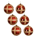 Plastikowe bombki choinkowe kpl. 6 szt. 8 cm