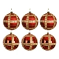 Plastikowe bombki choinkowe kpl. 6 szt. 8 cm