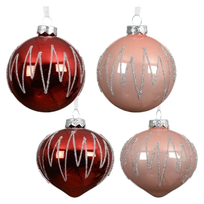 Szklane bombki choinkowe kpl. 6 szt. 8 cm