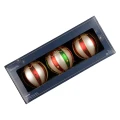 Szklane kolorowe bombki kpl. 3 szt. 8 cm