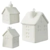 Porcelanowy domek - Zawieszka choinkowa 6,5 cm