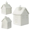 Porcelanowy domek - Zawieszka choinkowa 6,5 cm