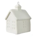Wzór 1 -  Porcelanowy domek - Zawieszka choinkowa 6,5 cm