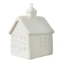 Wzór 1 -  Porcelanowy domek - Zawieszka choinkowa 6,5 cm
