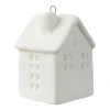 Wzór 3 -  Porcelanowy domek - Zawieszka choinkowa 6,5 cm