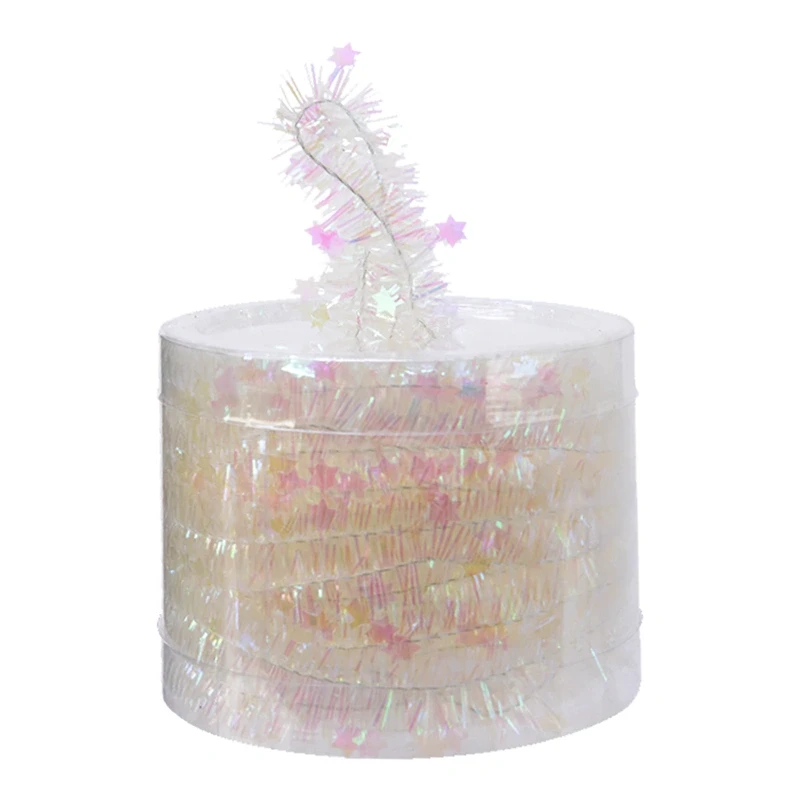 Przezroczysta iryzowana girlanda choinkowa 3,5 cm x 7m