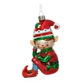 Elf - Szklana zawieszka choinkowa 11,5 cm - Czerwona czapka