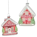 Domek - Szklana zawieszka choinkowa 8,8 cm