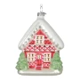 Domek - Szklana zawieszka choinkowa 8,8 cm - Wzór 2