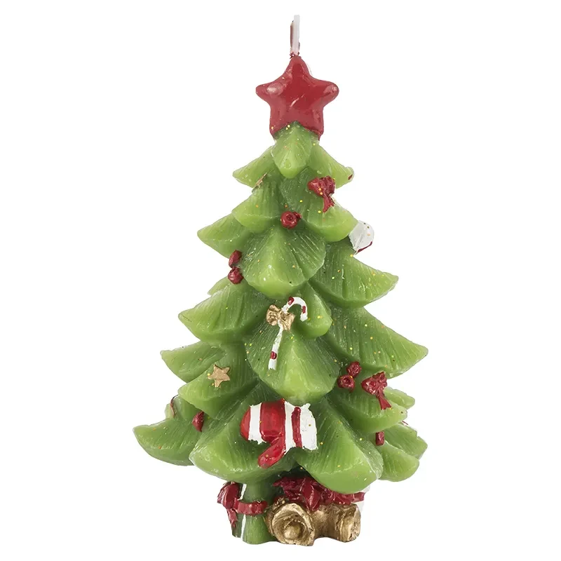 Choinka - Parafinowa świeca dekoracyjna 14 cm
