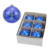 Szafirowy ornament - Szklana bombka dekorowana zdj 6