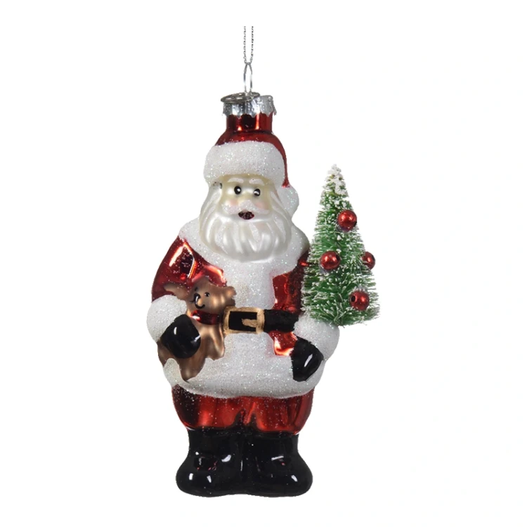 Bałwan   Szklane zawieszki choinkowe - 10,8 cm mikołaj