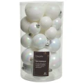 Biały iryzowany — Plastikowe bombki choinkowe w tubie - 6 cm 30 szt. zdj 9