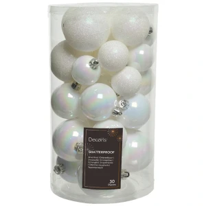 Plastikowe bombki choinkowe w tubie - 4-6 cm 30 szt.