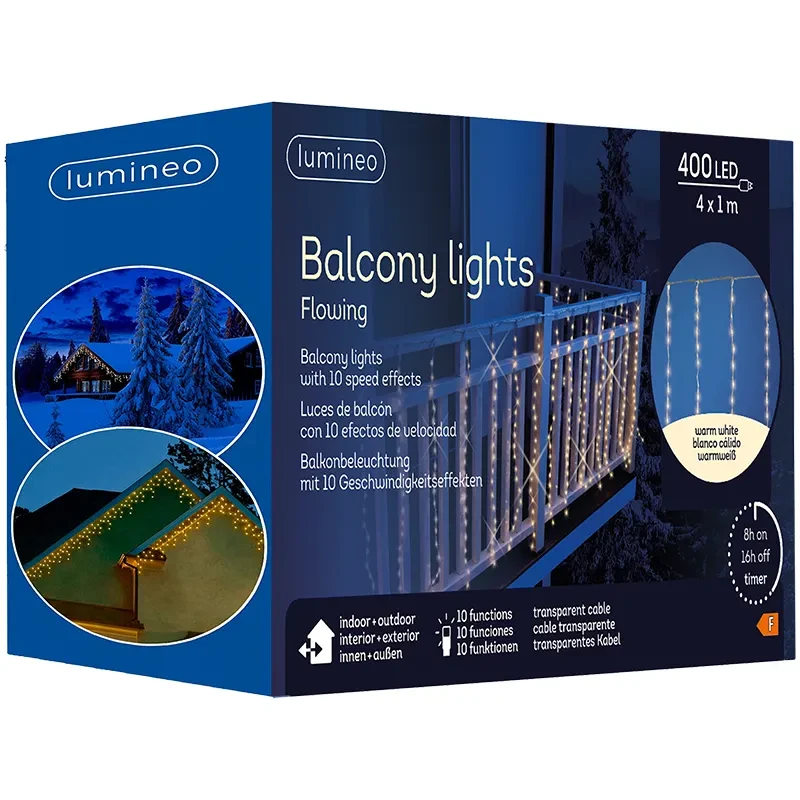 Lampki balkonowe - Kurtyna Sople 200/400 LED zdj 3