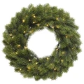 Zielony wieniec choinkowy LED 40 cm