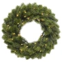Zielony wieniec choinkowy LED 40 cm