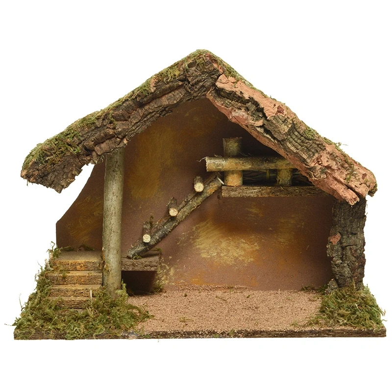 Naturalna szopka Bożonarodzeniowa 39x19x28cm