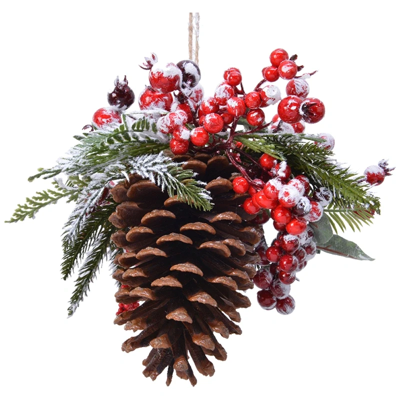 Szyszka z jagodami - Zawieszka Choinkowa 25 cm