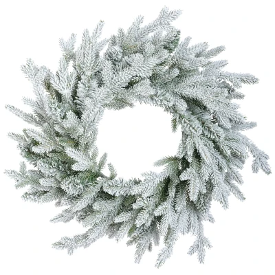 Ośnieżony wieniec Norweski - PE/PVC 50 cm