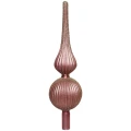 Szklany szpic choinkowy 31 cm różowy