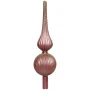 Szklany szpic choinkowy 31 cm różowy