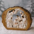 Szopka Bożonarodzeniowa w korze 24,5x32x7 cm