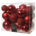 Plastikowe bombki choinkowe kpl. 26 szt. MIX 6-10 cm zdjęcie 3