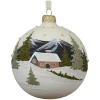 Domek w górach - Szklana bombka choinkowa 10 cm 2