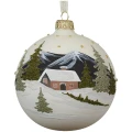 Domek w górach - Szklana bombka choinkowa 10 cm 2