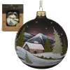 Domek w górach - Szklana bombka choinkowa 10 cm 1