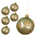 Szklane bombki choinkowe 8 cm 6 szt 3