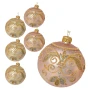 Szklane bombki z ornamentem kpl. 6 szt. 8 cm mix