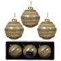 Szklane bombki choinkowe kpl. 3 szt. 8 cm w3