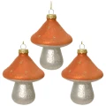 Szklane grzybki - Zawieszka choinkowa 9 cm kpl. 3 szt. 3