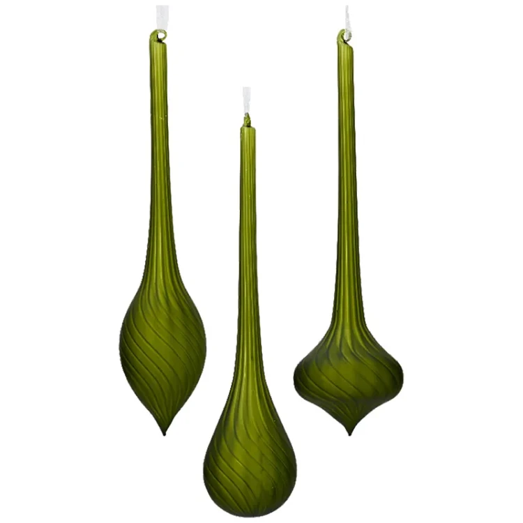 Sople choinkowe - kpl. 3 szt. 31 cm zielone