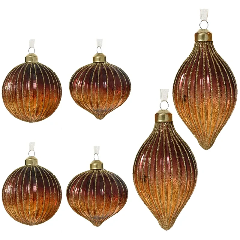 Przezroczyste bombki choinkowe iryzowane 12 szt. 8 cm