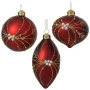 Bordowe bombki choinkowe 8 cm kpl. 12 szt.