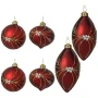 Bordowe bombki choinkowe 8 cm kpl. 12 szt.
